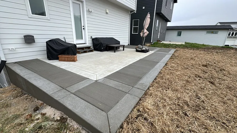 Patio extension with a smooth border, SC Concrete LLC