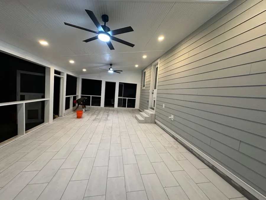 Finished covered porch floor, SC Concrete LLC